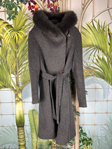 MaxMara coat grey with fur