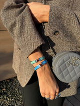 Hermès Clic H Bracelet blue/palladium