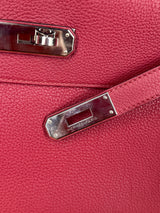 Hermès Kelly 28 Retourne Rouge Grenat Togo Palladium