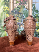 Uterqüe heels snake pattern