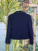 Chanel navy tweed set 2000s