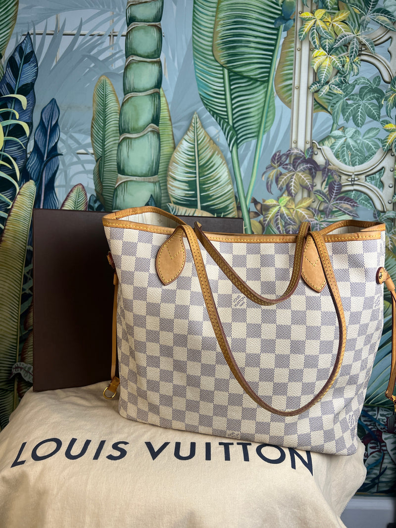 Louis Vuitton Neverfull Mm Damier Azur Mm Damier Louis Vuitton