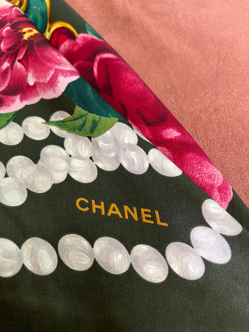 Chanel green scarf