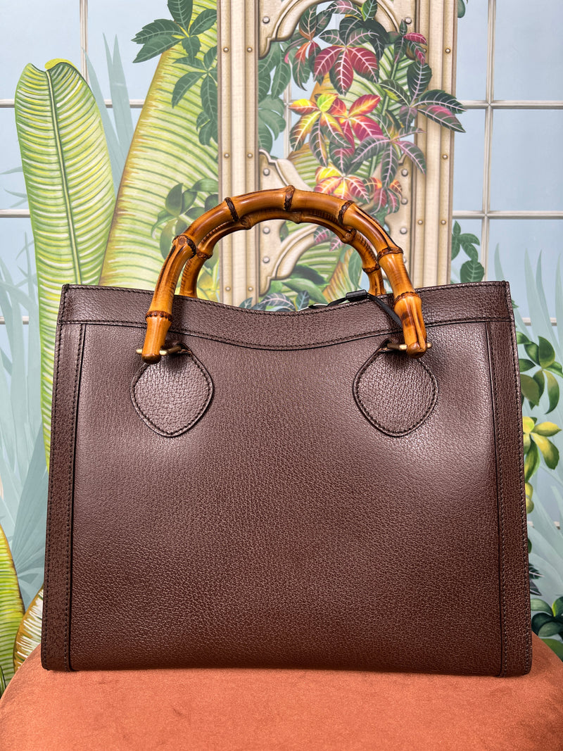 Gucci Diana bamboo shopper bag brown