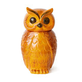 HK living ceramic owl jar orange