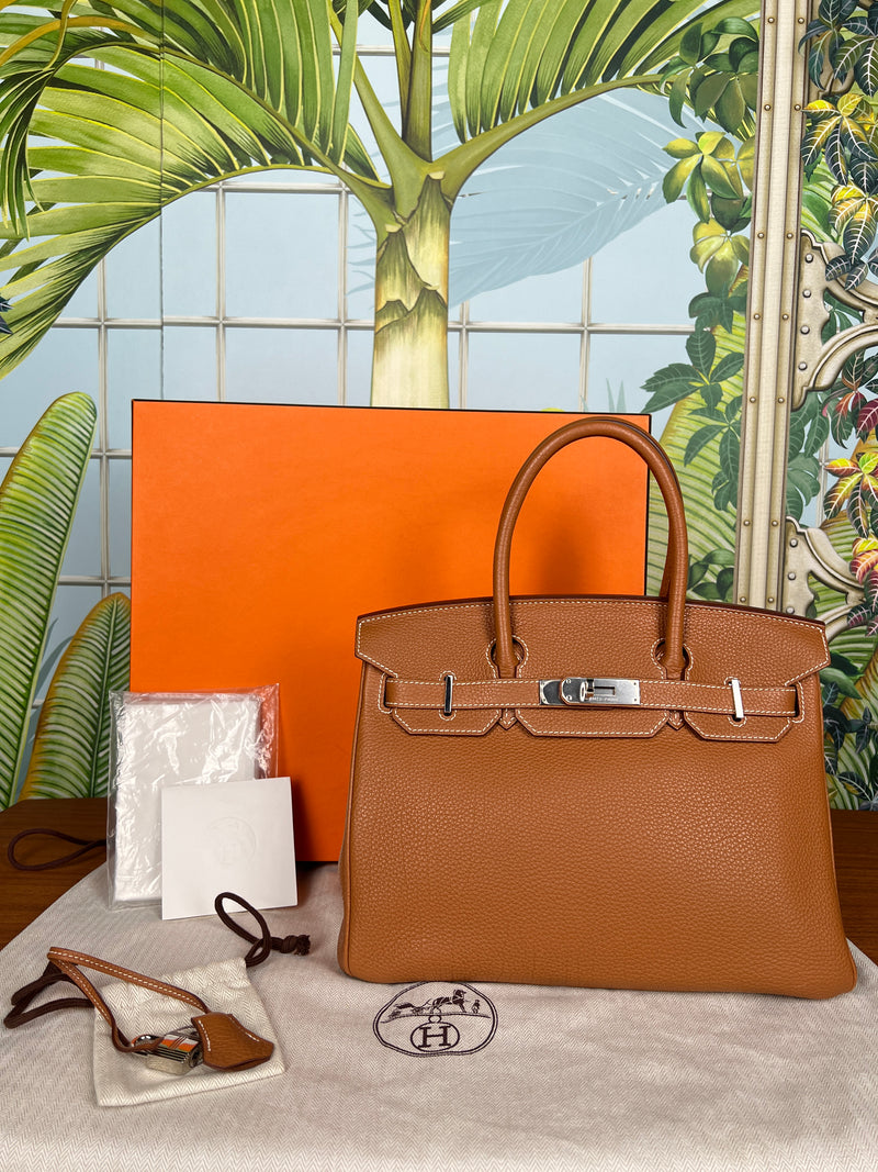 Hermés Birkin 30 gold togo retourne