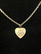 Chanel necklace white heart