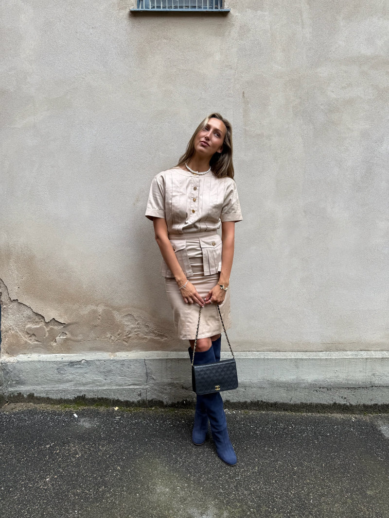 Chanel vintage dress beige