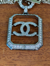 Chanel coco mark multi chain pendant necklace