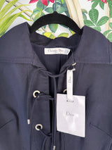 Christian Dior Double Liens Ceinture dress Bleu Marine