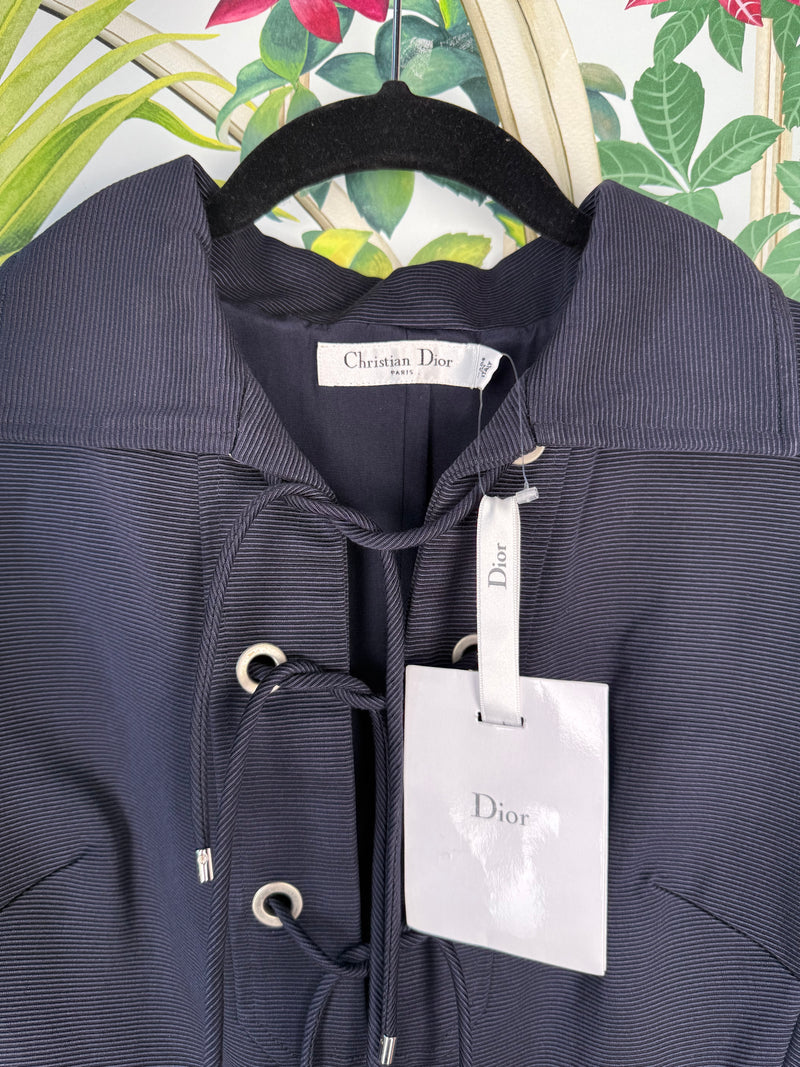 Christian Dior Double Liens Ceinture dress Bleu Marine