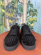 Christian Louboutin spike flat velvet sneakers