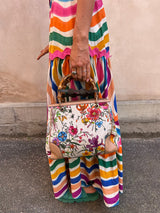 Gucci flora bamboo top handle bag