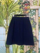 Chanel navy tweed set 2000s