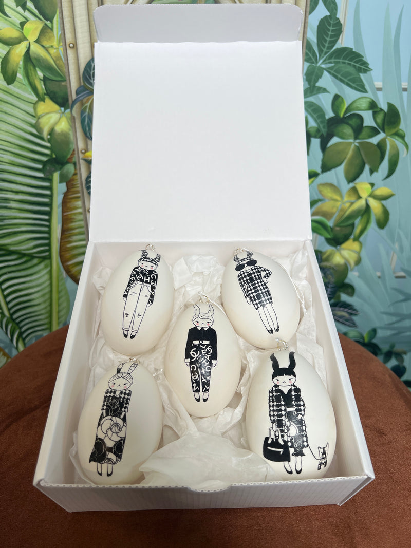 Hand painted egg mini set of 5