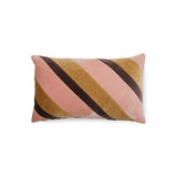 HKliving striped velvet cushion sunkissed