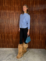 Hermès Kelly 25 retourne blue jean, togo, palladium hardware