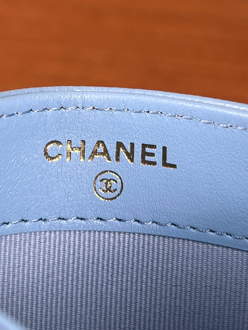 Chanel cardholder lightblue