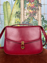 Gucci vintage red leather bag