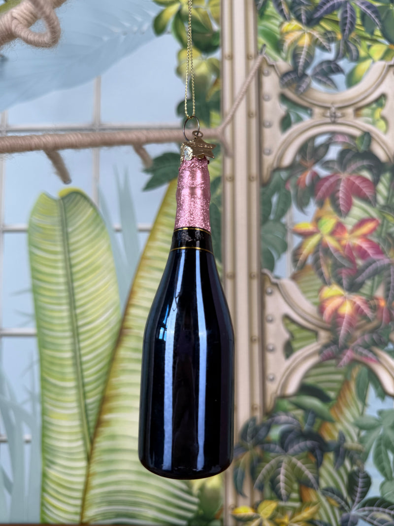 Vondels glass champagne bottle