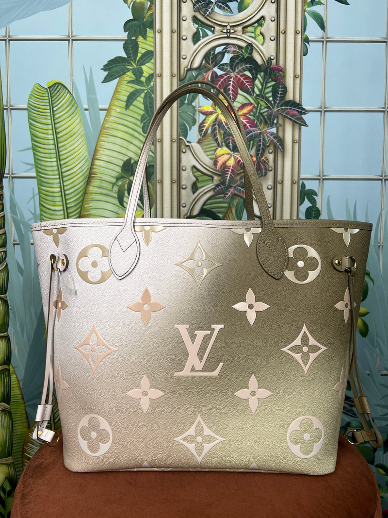 Louis Vuitton spring in the city neverfull MM sunset khaki