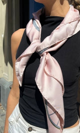 Hermés silk scarf pink