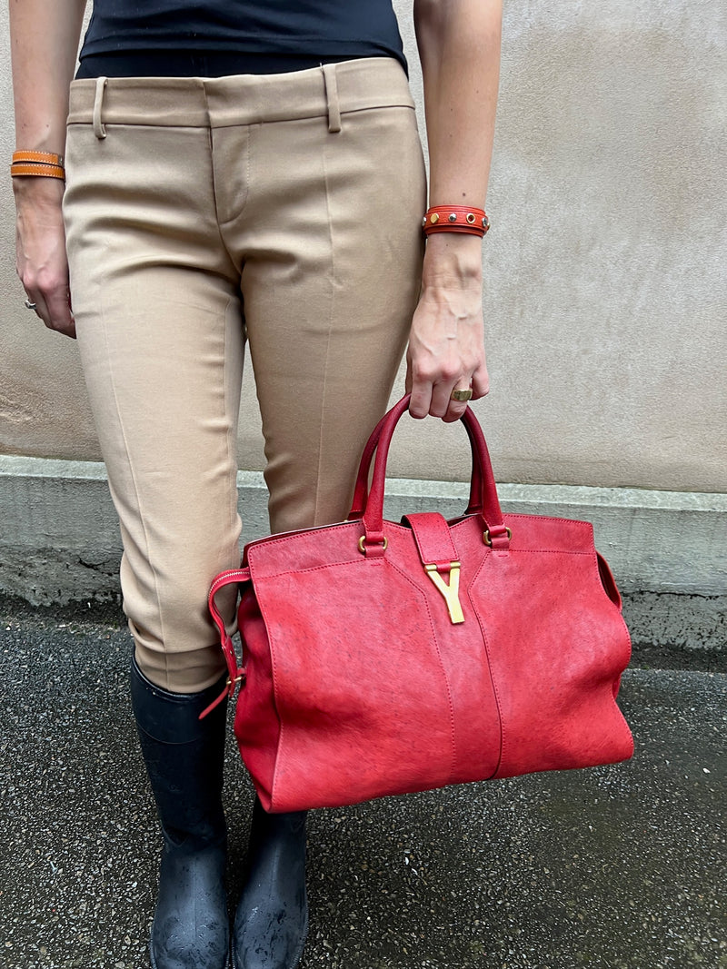 Yves Saint laurent Cabas Y-line bag red