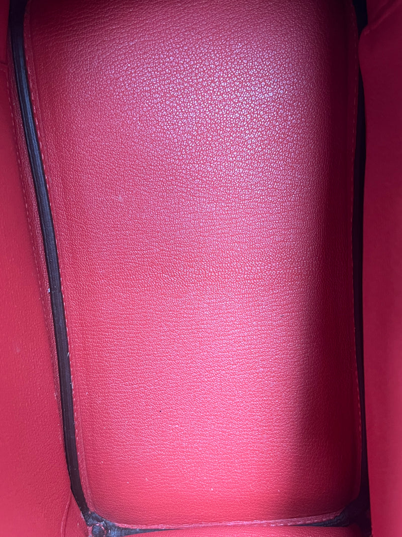 Hermès Birkin 25 retourne rouge Pivoine togo leather gold hardware