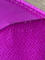 Louis Vuitton perforated compact zip wallet purple, brown