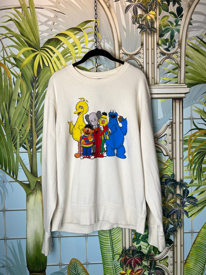 Kaws x Uniqlo x Sesame Street sweatshirt