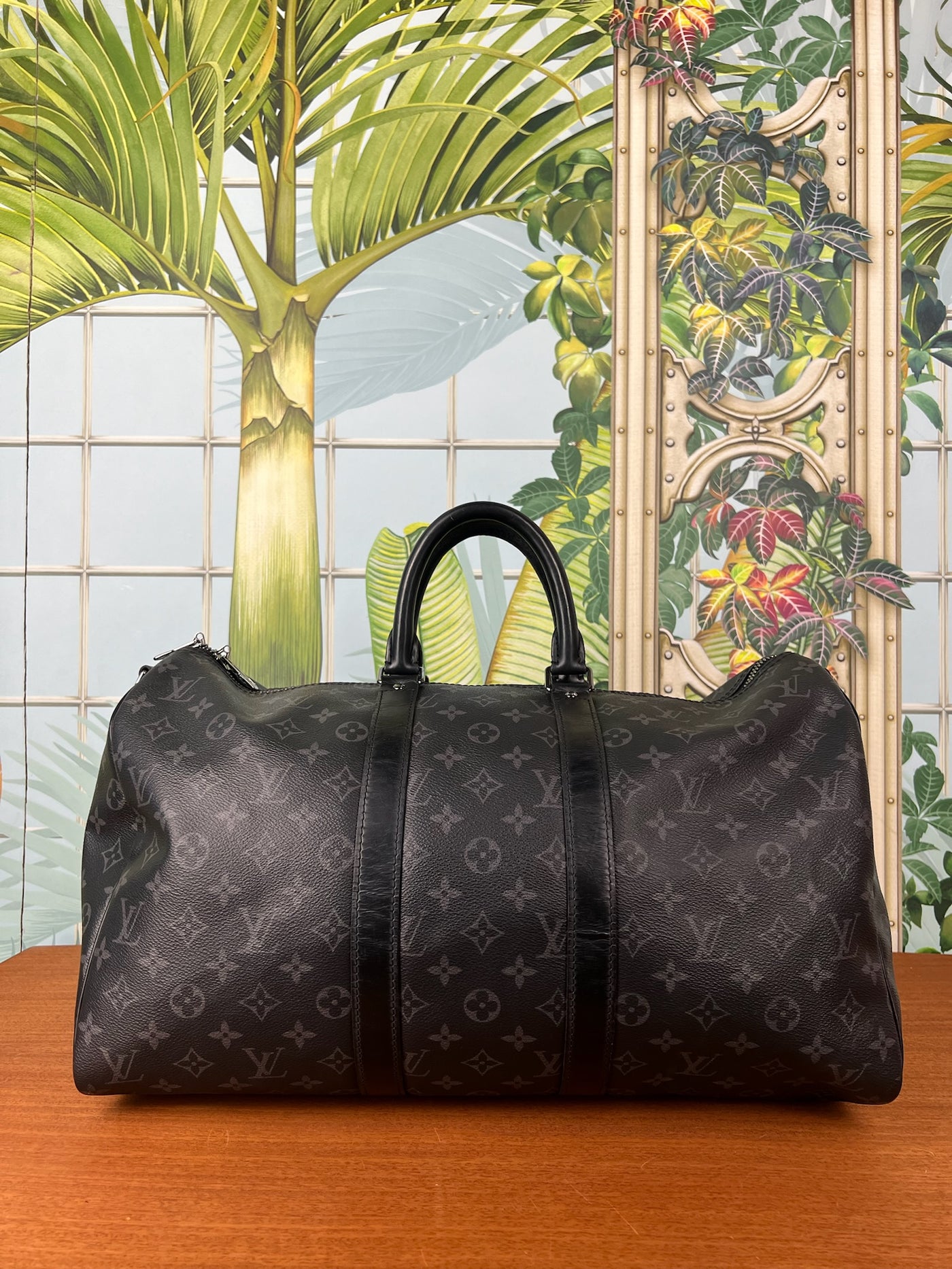 Louis Vuitton keepall 45 bandouliere black monogram eclipse – A