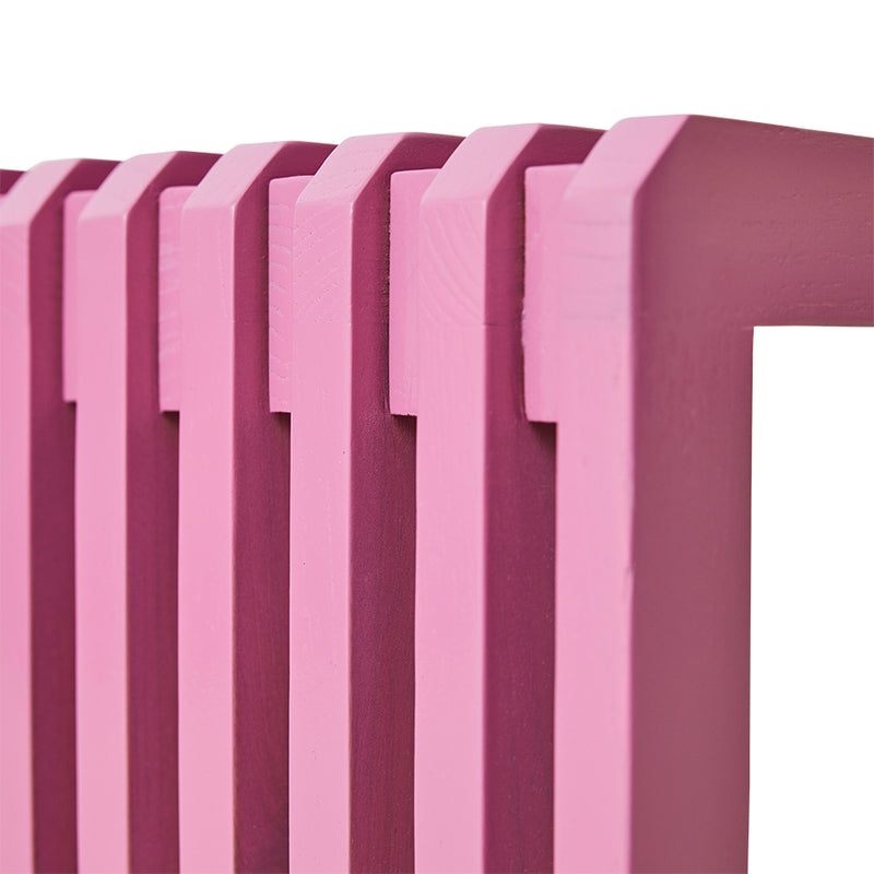 Slatted bench hot pink L