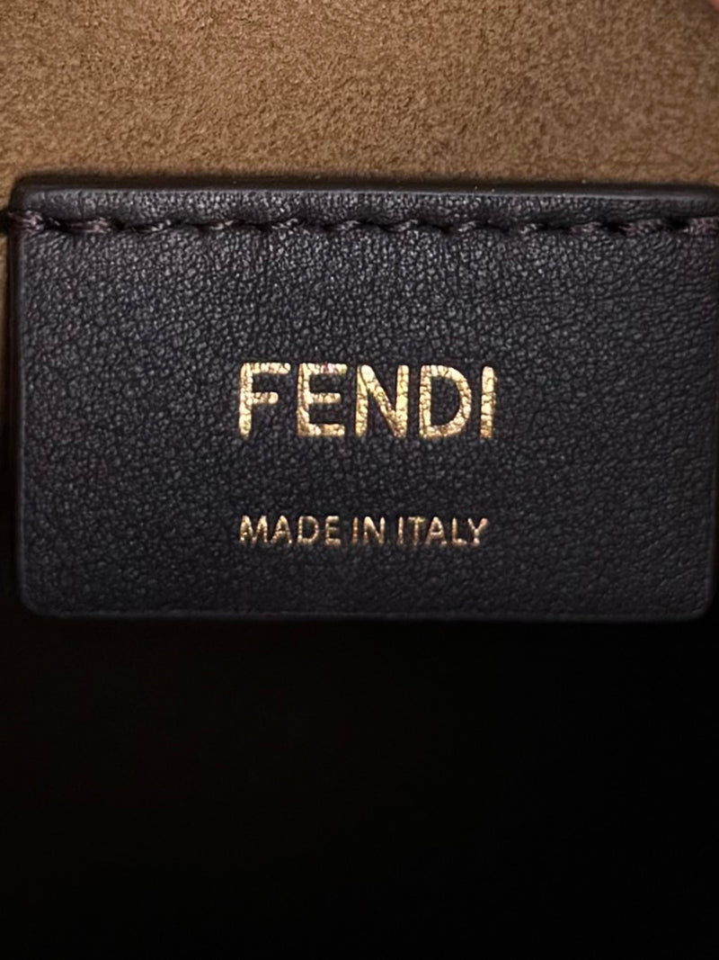 Fendi mon tresor mini bucket bag blue