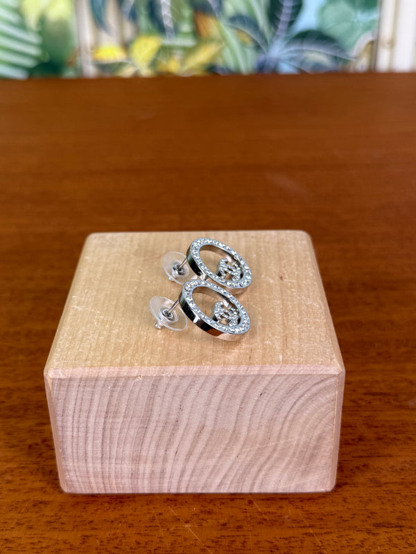 Chanel CC earrings round