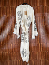 Amca cotton kaftan black sun