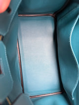 Hermès Birkin 25 vert bosphore swift leather gold hardware