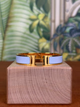 Hermès Clic H Bracelet light blue/gold