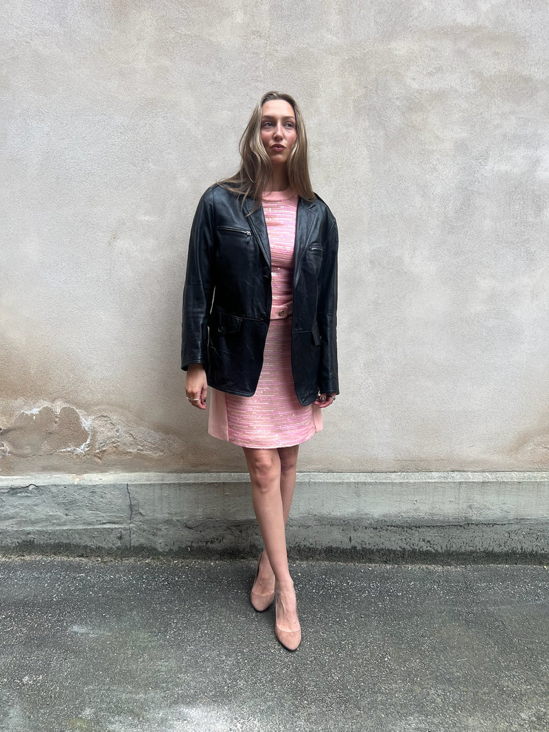 Gucci leather jacket black