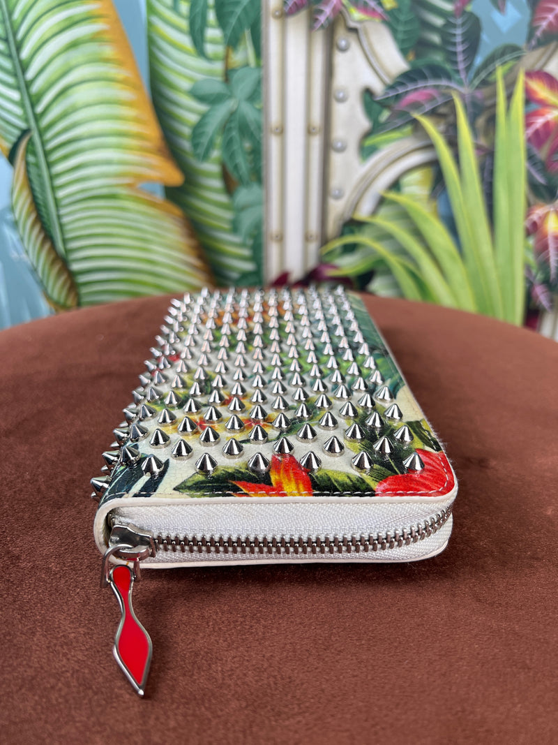 Christian Louboutin Panettone wallet Hawaii collection spike studs