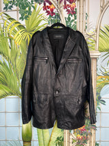 Gucci leather jacket black