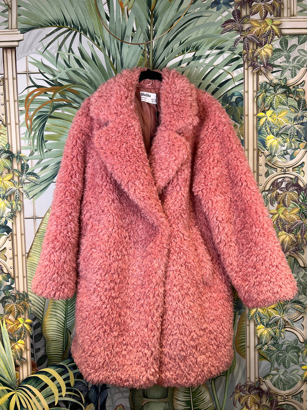 Rita ora faux fur pink coat