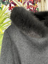 MaxMara coat grey with fur