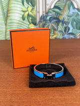 Hermès Clic H Bracelet blue/palladium