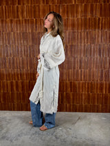 Amca linen mix kaftan Hestia black