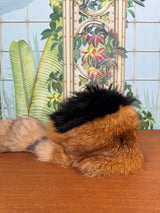 Moschino couture fur hat with tail