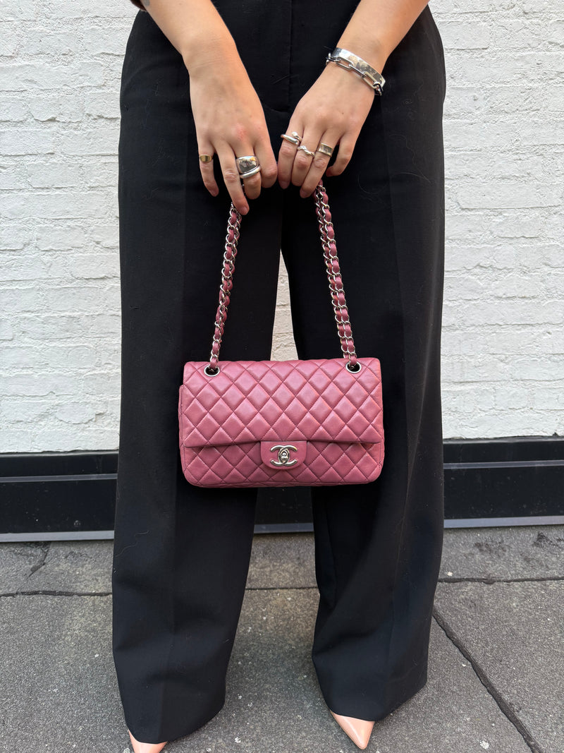 Chanel Double Flap Bag medium old pink