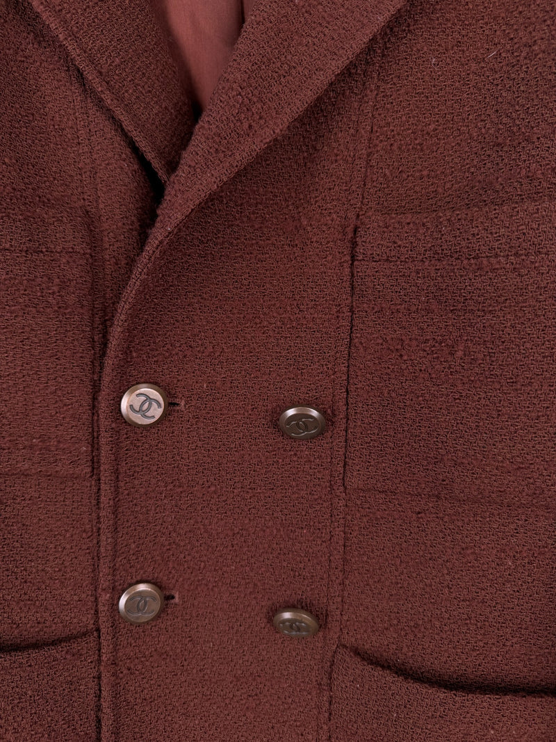 Chanel Vintage Tweed Set Brown Fall 1998's collection