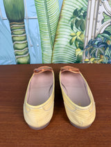 Prada flats yellow/orange patent leather
