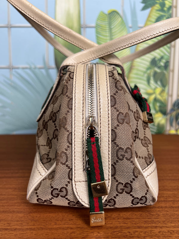 Gucci princy canvas tote beige