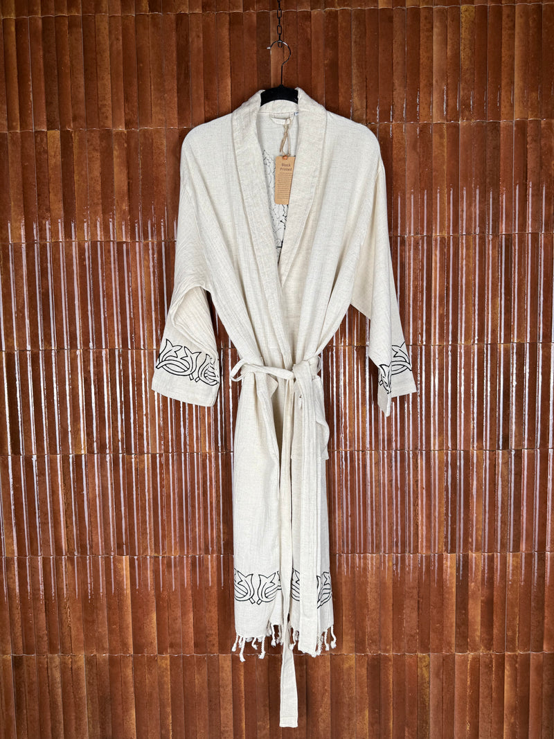 Amca linen mix kaftan bloom